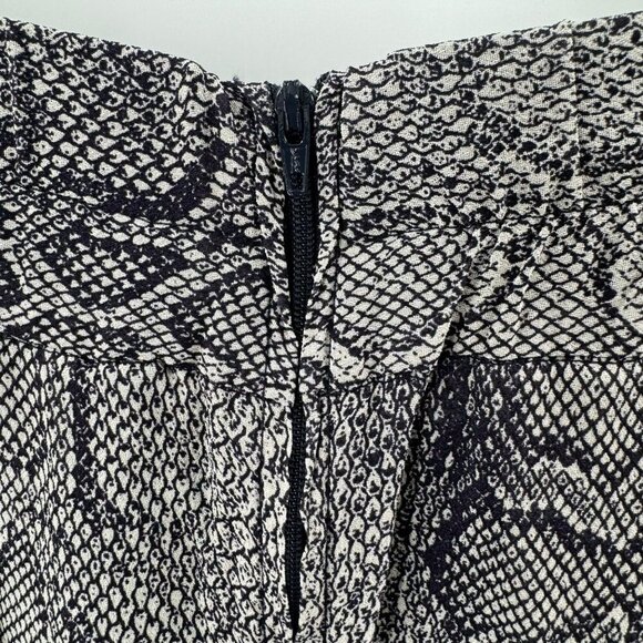 Maeve Anthropologie Midi Skirt Blue Snake Print Faux Wrap Size S - Picture 5 of 11